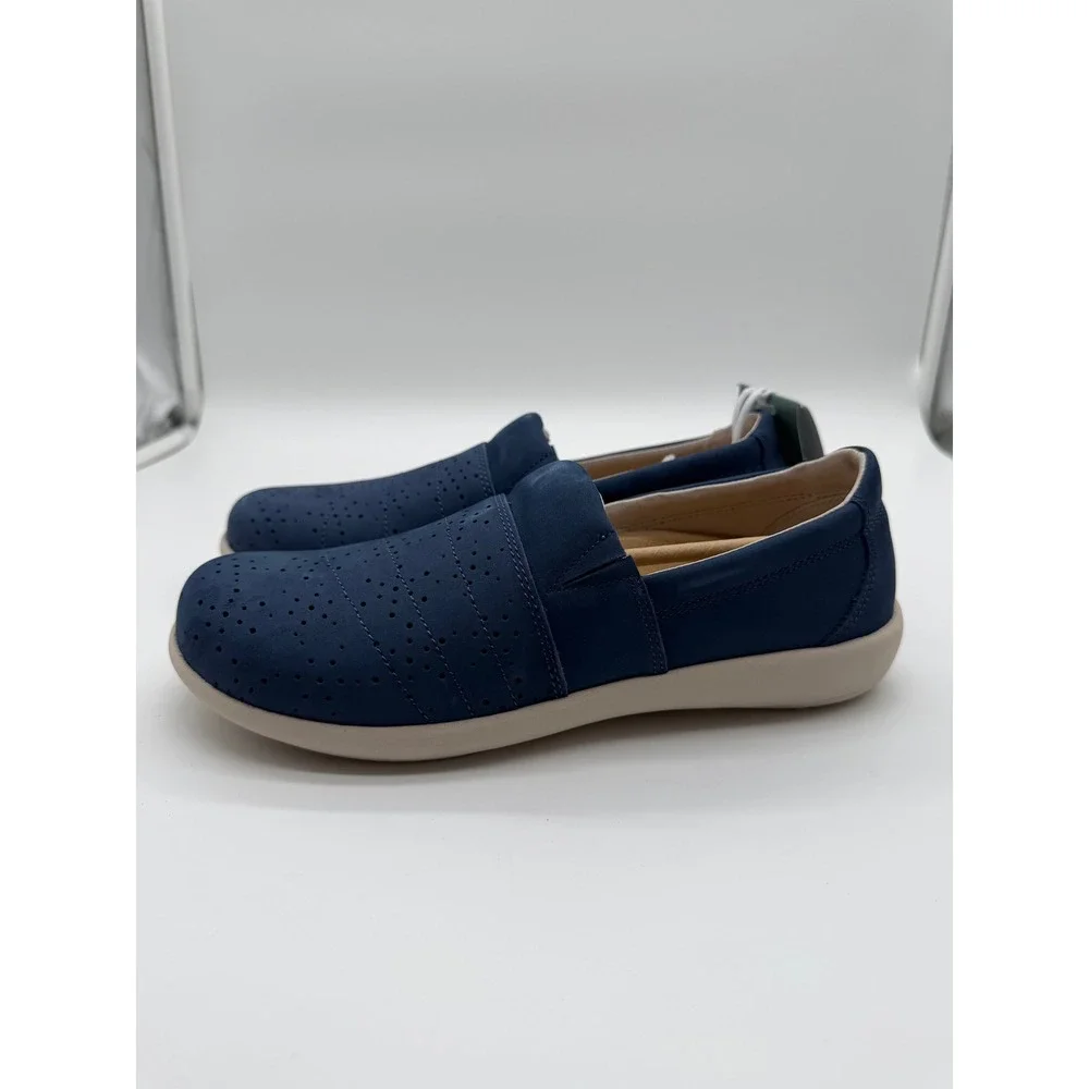 Revitalign Ridgeway Picasso Navy Blue Slip On Shoes Womens 8.5B